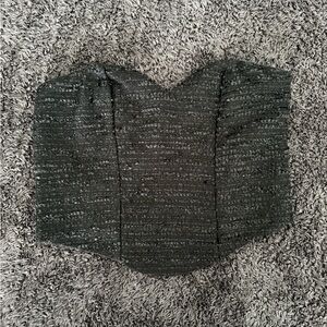 Express Black Bustier Crop Top